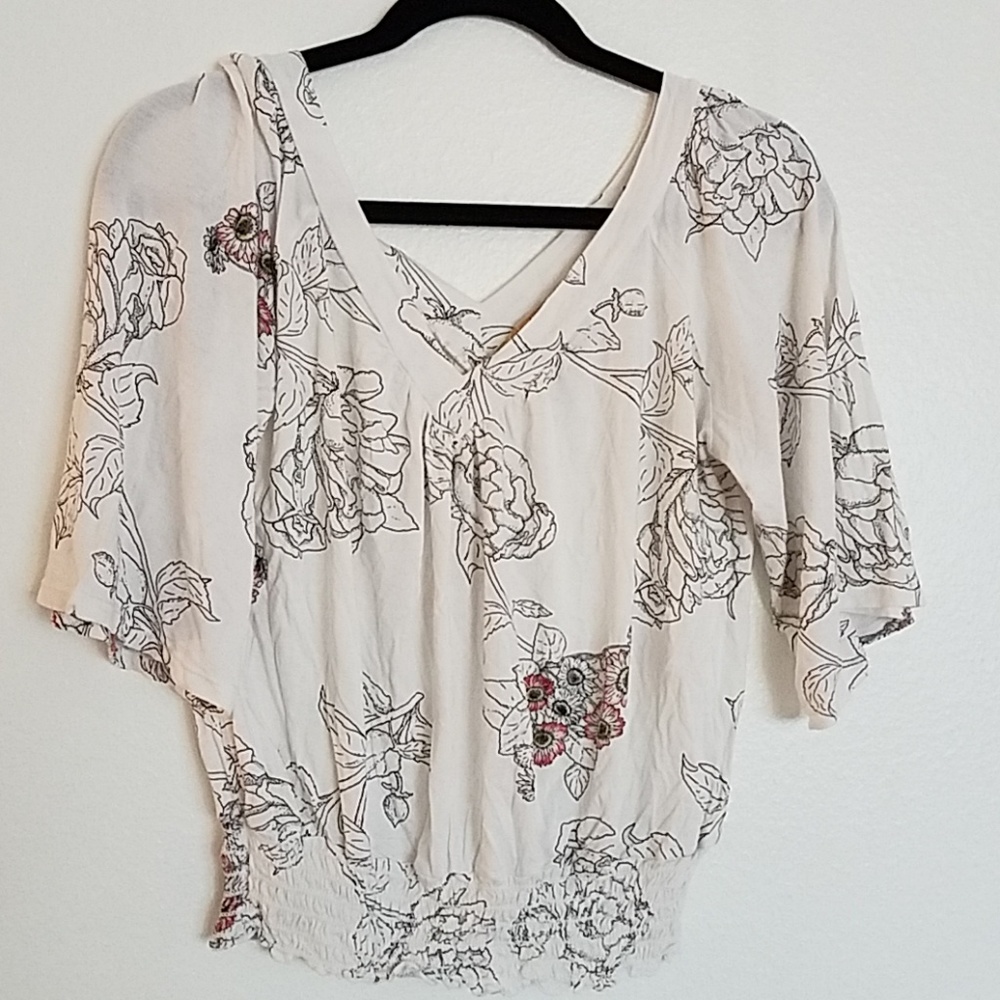 White blouse with flowers